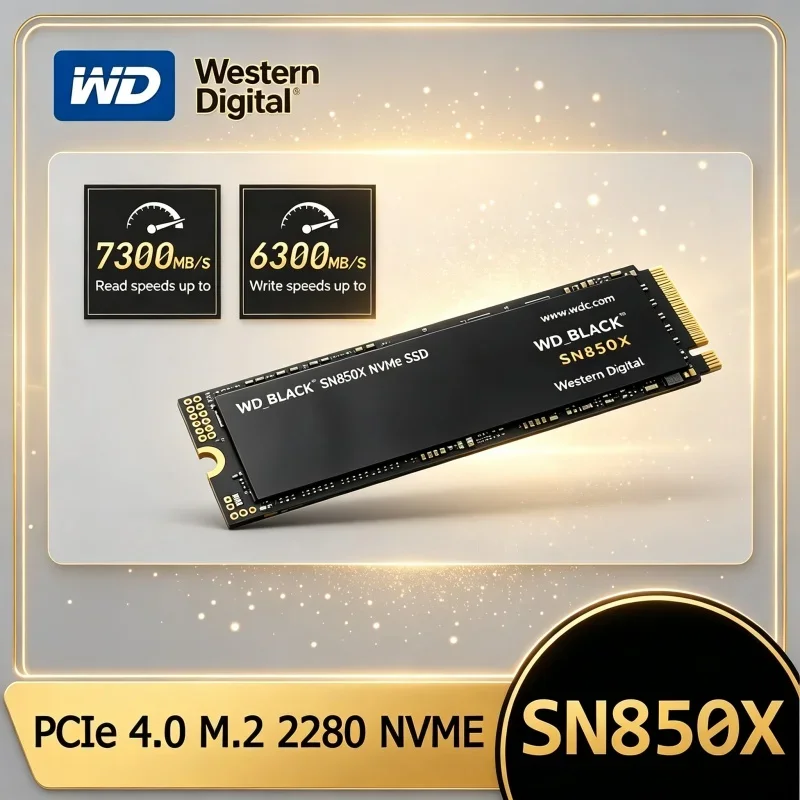 Western Digital WD_BLACK SN850X PCIe4.0 NVMe SSD M.2 2280 1TB 2TB 4TB Gaming High Speed Drive For Desktop Laptop PC Upgrade