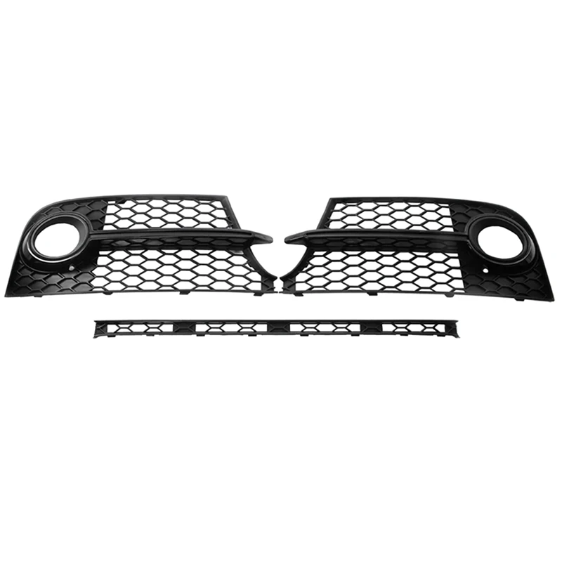 

Gloss Black Left+Right Front Bumper Fog Lamp Frame Frame Fog Lamp Grille Fog Light Grills For TTS 2011-2014