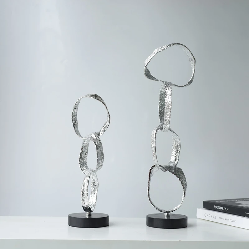 

Hotel Modern Cast Iron Geometric Circle Ornament Home Living Room Decorations New Home Gift