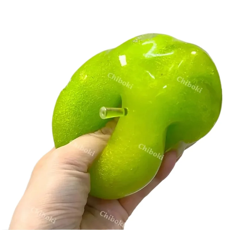 brinquedo-sensorial-anti-stress-macio-e-moldavel-maca-verde-slushie-crocante-nao-rebotante-de-elevacao-lenta-com-forca-de-aperto-media-presente