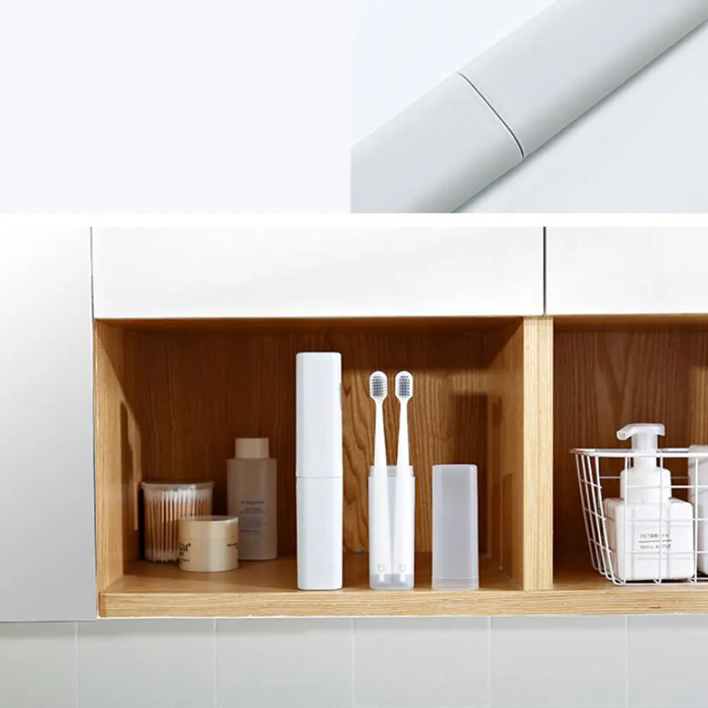 

2pcs Portable Travel Rack Portable Storage Case Pp Box For Business Pp Toothbrush Case Trips Toothbrush Holder