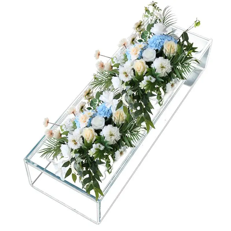Royal Imports Vase en verre décoratif pour la maison ou le mariage, forme rectangulaire oblongue, 30,5 cm de long, 10,2 cm de haut x 10,2 cm de large, transparent Royal Imports Vase en verre décoratif pour la maison ou le mariage, forme rectangulaire oblongue, 30,5 cm de long, 10,2 cm de haut x 10,2 cm de large, transparent