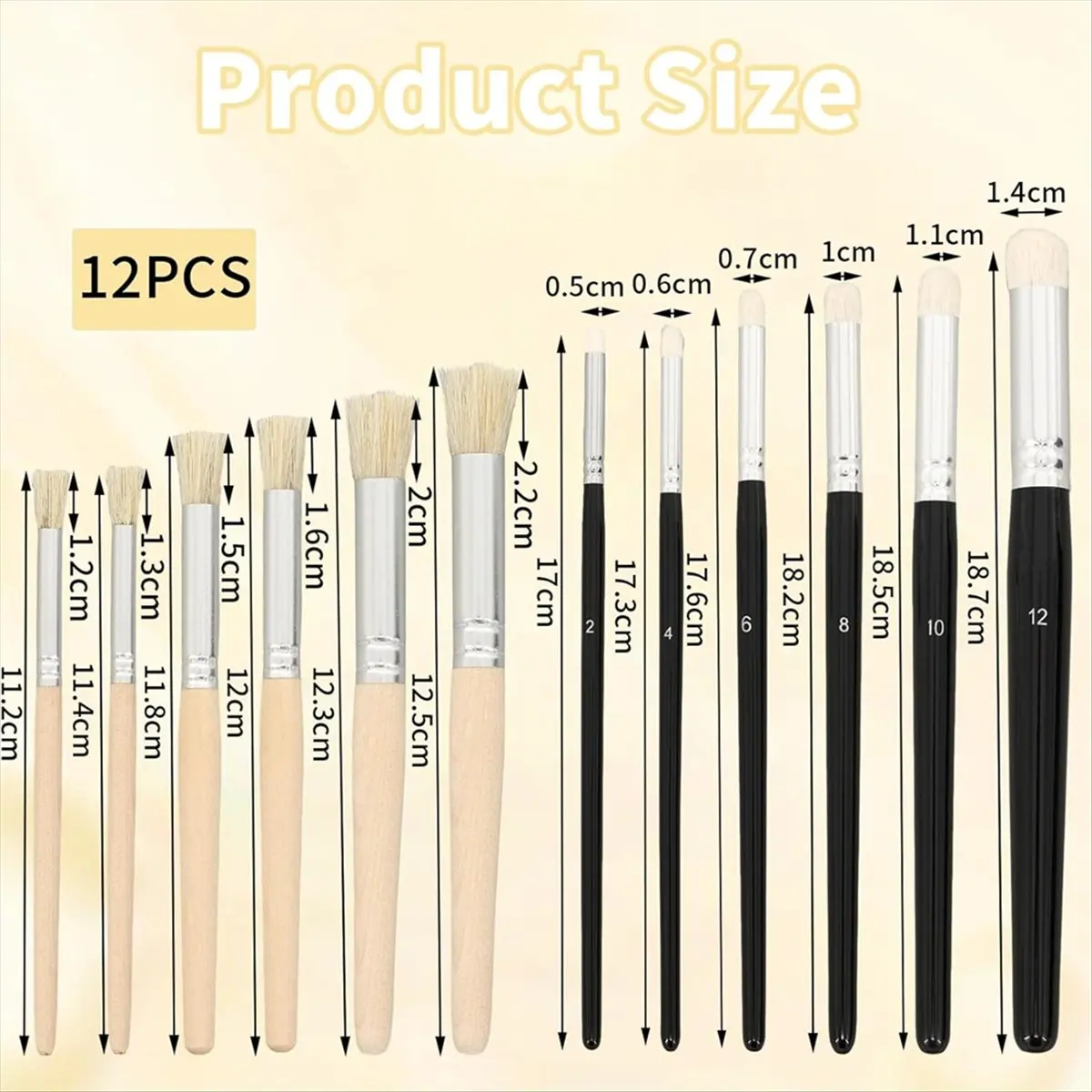 NEW 12 Pcs Dry Brush Miniature Painting, Round Paint Brush, Stencil Brushes for Stenciling, Paint Brushes Set Painting,Model