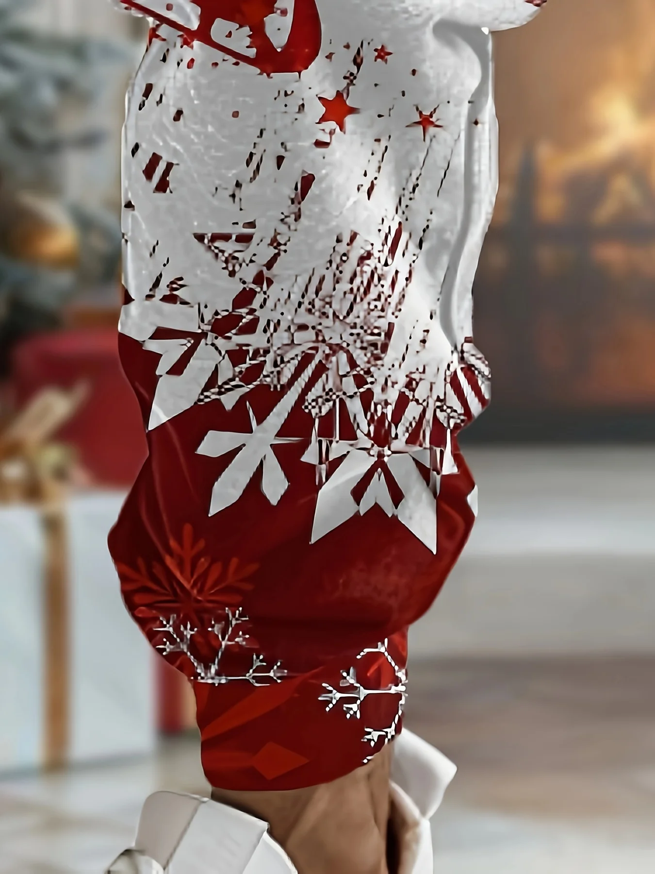 2025년 신상 남성 가을 개성 있는 사슴 프린트 부드럽고 편안한 드로스트링 팬츠 아웃도어 도시 파티 팬츠