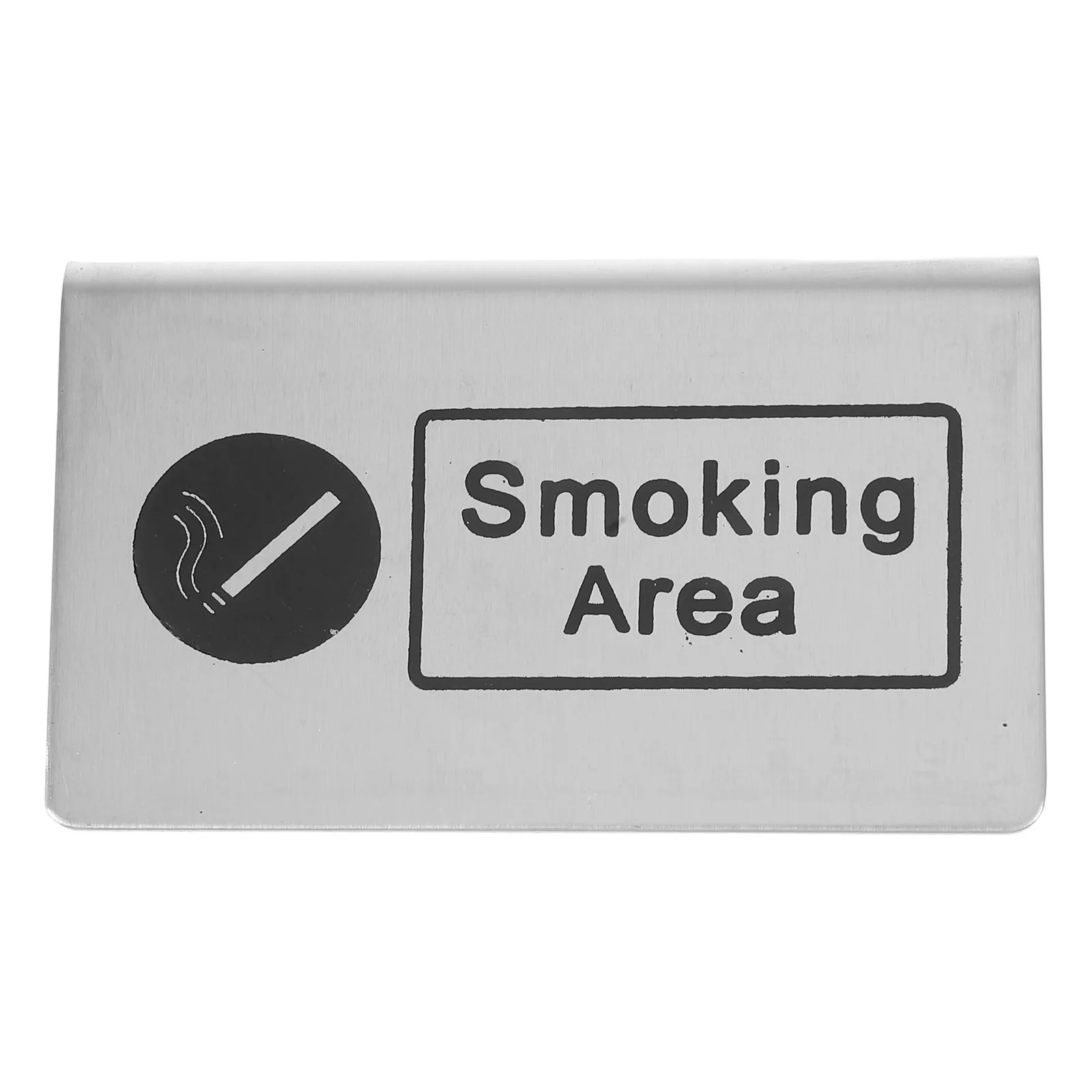 لافتة منطقة التدخين من الفولاذ المقاوم للصدأ، لافتة على سطح الطاولة على الوجهين للمقهى والمطعم والمكتب ومؤشر التدخين الداخلي