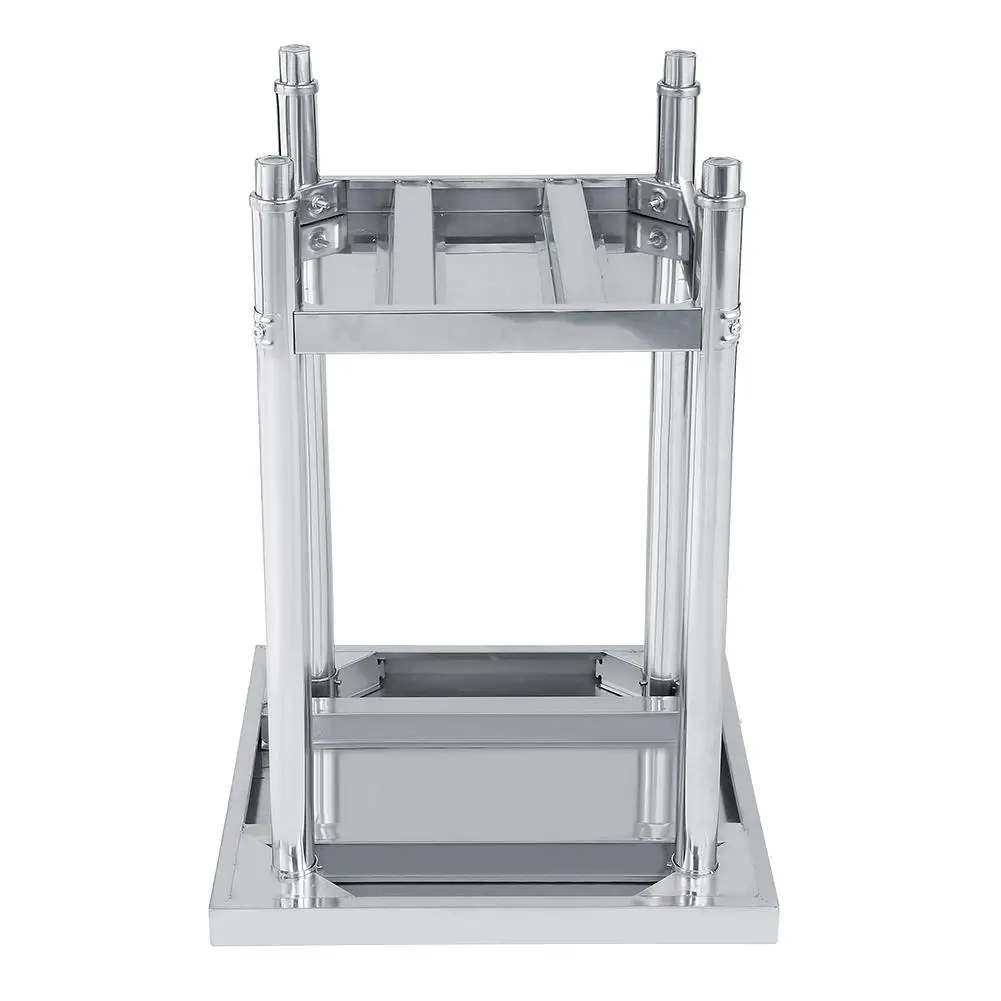 Operating Desk Double Layer Stainless Steel  Operating Table Work Station Kitchen Desk 0.6mm Stainless Steel Table