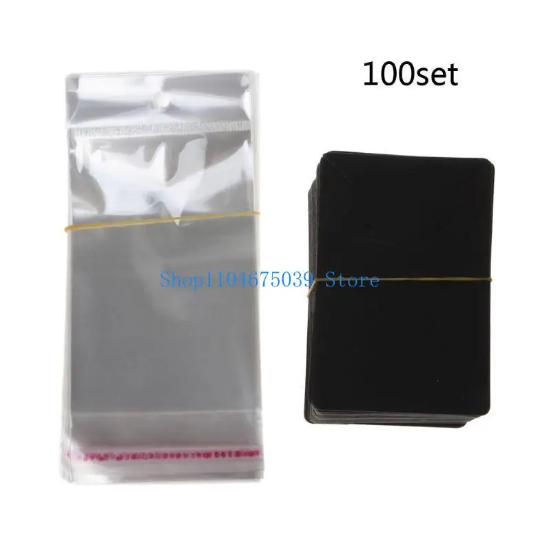 

5asd карточки для демонстрации сережек, пустые бумажные бирки с адаптером для карт, 100 шт., карточки для демонстрации ювелирных