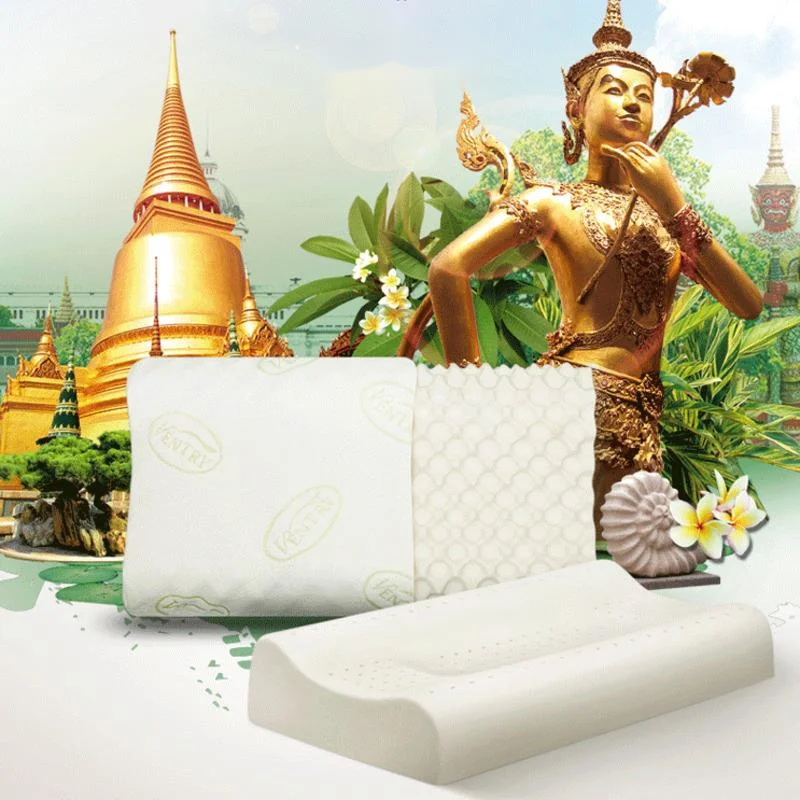 Travesseiro de látex tailândia massagem memória cervical pescoço dor travesseiros para dormir remedial efetivamente evitar ácaros spa para o quarto
