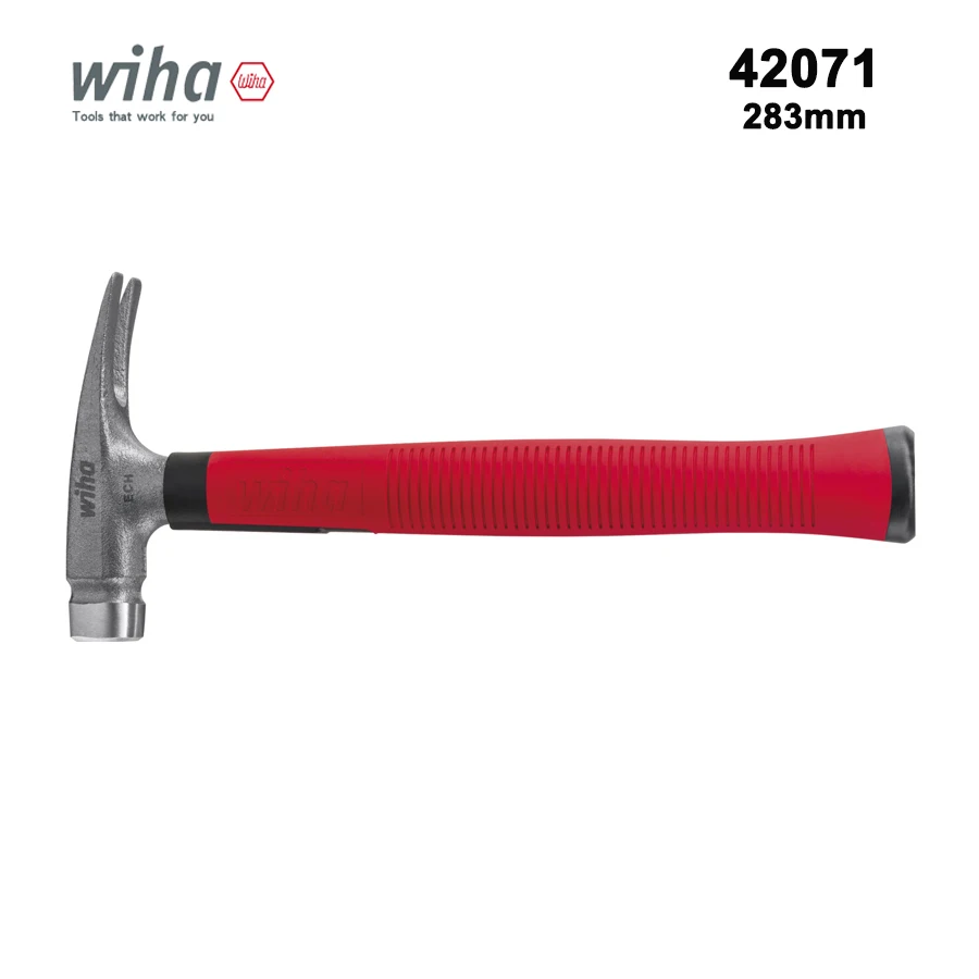 

WIHA Electrician's Hammer with 300 g Head No Slip Handle Claw Hammer Made in Germany 42071