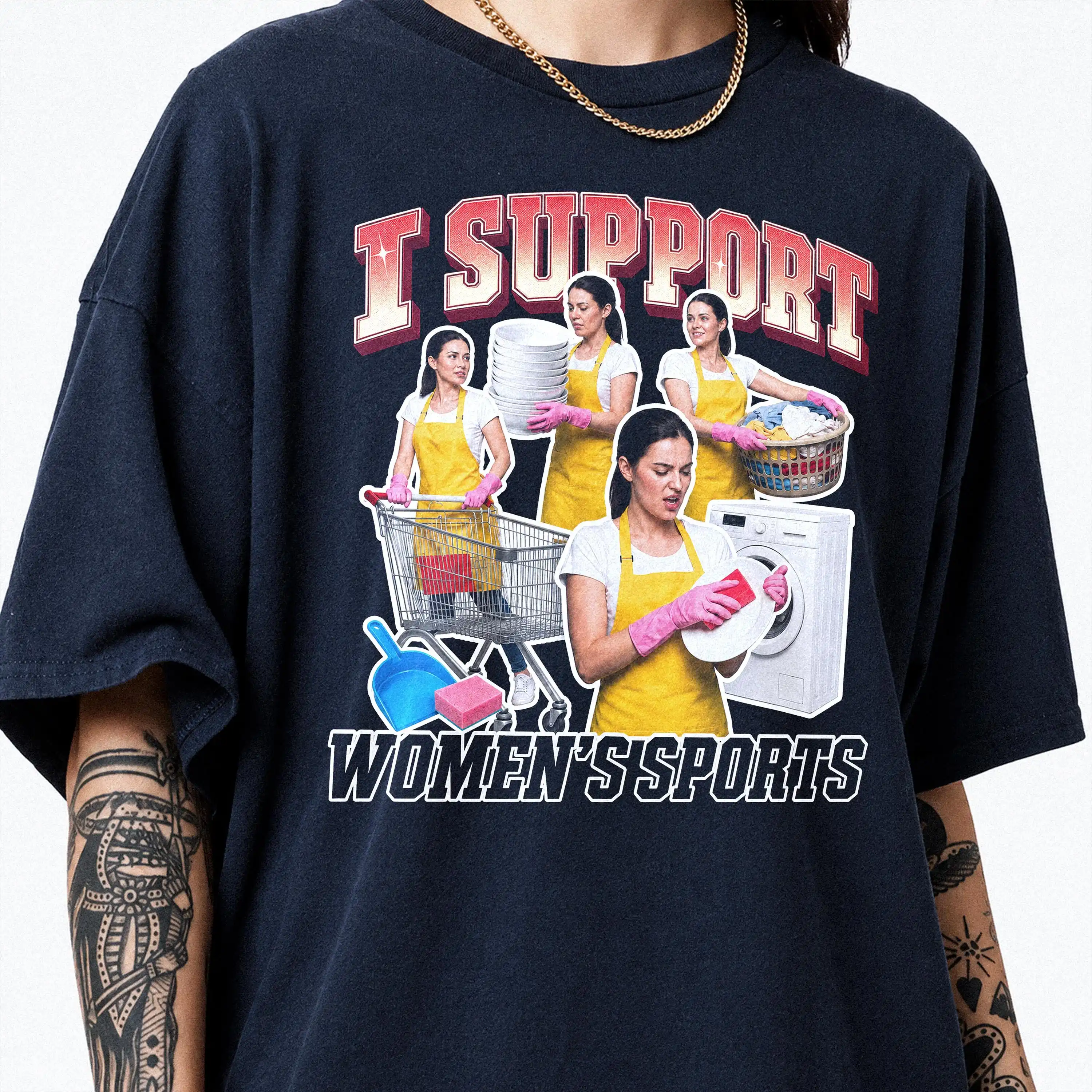 I Support Womens Sports Tee, Embarrassing Shirt, Cringy T Shirts, Goofy Shirt, Offensive Shirt Exchange, Rude T Shirt Gag Gift
