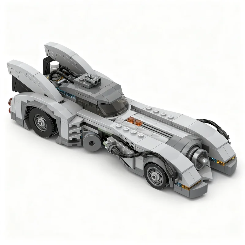 485pcs MOC Bat To The Future Cars Model Building Blocks DIY Craft Education Idea Display Art Birthday Creative Brick 3D Assemble