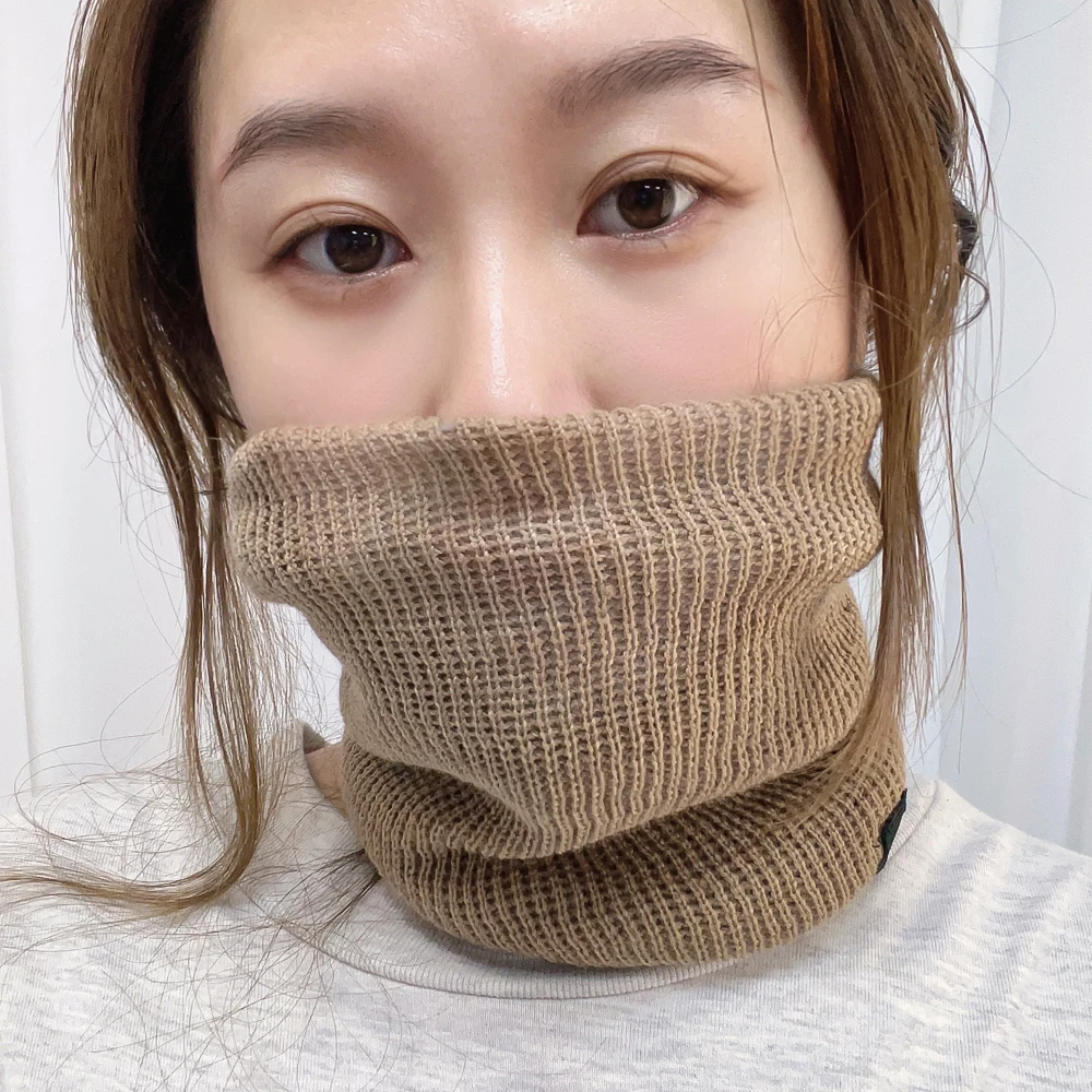 Solide Winter Plüsch Schalldämpfer Woolen Stricken für Frauen Fleece Ring Bandana Schal Halswärmer Buff Dicke Kaschmir Stirnband Ski Maske – Detail 10