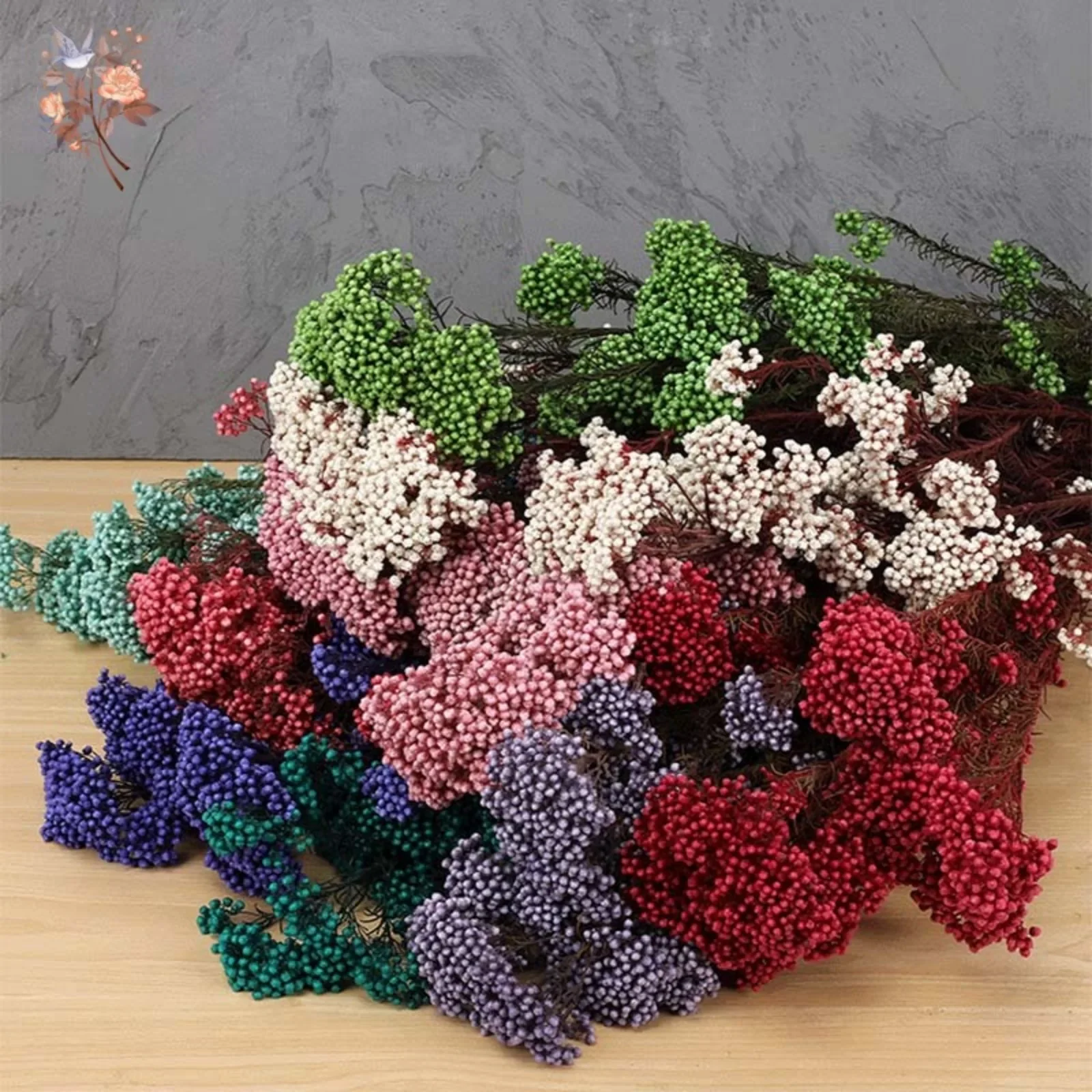 80g Bouquet di fiori di riso eterno essiccato naturale conservato fiori di miglio immortali freschi decorazione per feste di matrimonio decorazioni