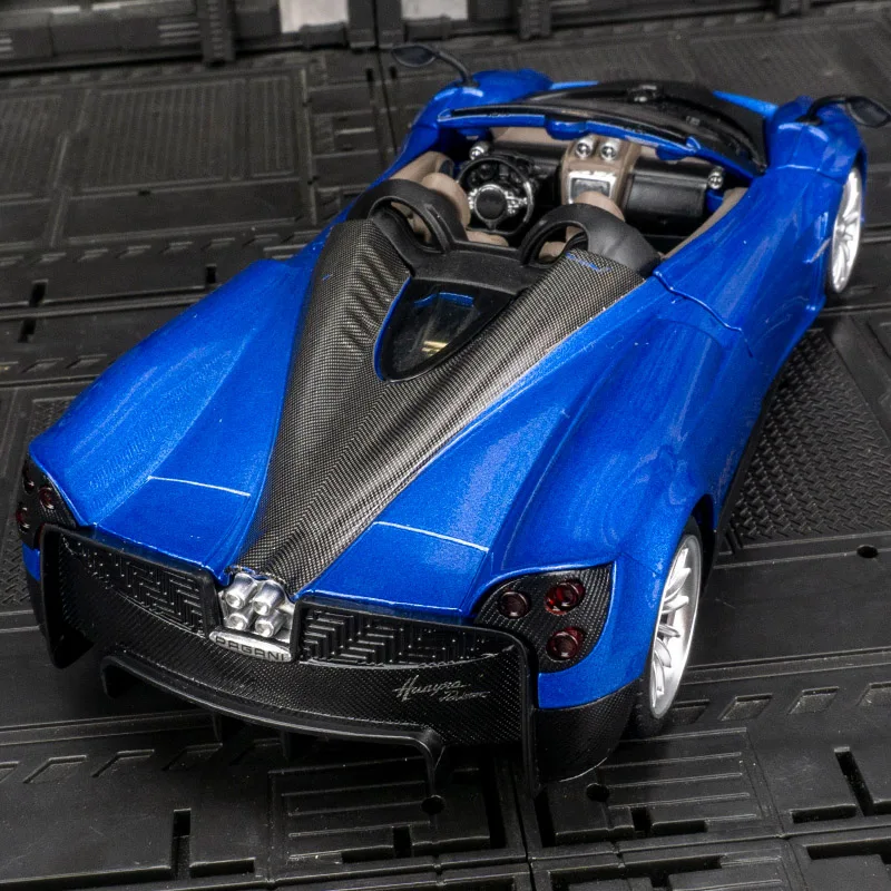1:24 Pagani Huayra legering racemodel auto decoraties collectie, deuren en achterkap kan worden geopend vakmanschap