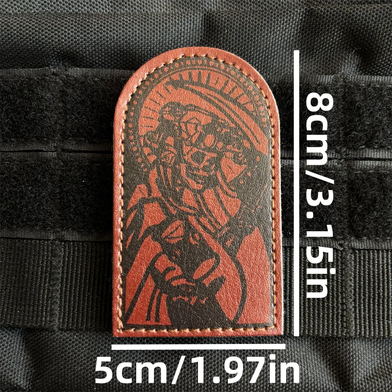 PU Reaper Skull Tactical Patch Hook & Loop Leather Morale Badge Skeleton Warrior Patches Military Armband Backpack Death Sticker