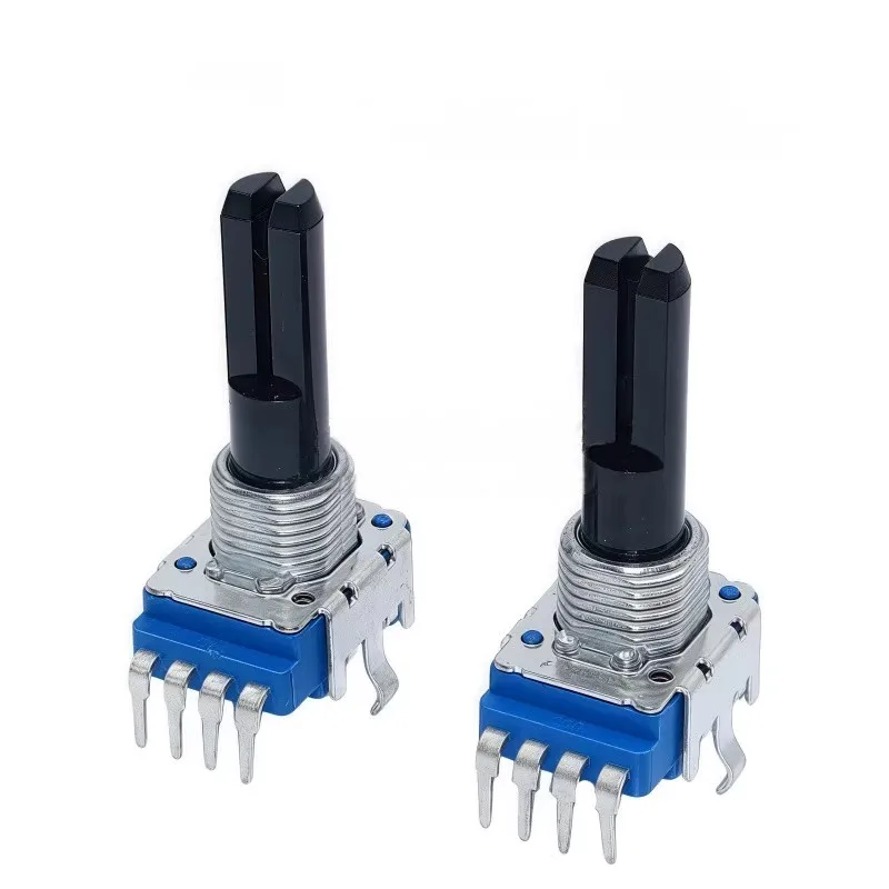 10 SZT. RK11 B102 B502 B103 B503 B104 4-Pinowy Potencjometr Środkowy z Przyciskiem, Potencjometr Mieszający 1K 5K 10K, Pół-osiowy, Długość Osi 23MM 18MM — zdjęcie produktu 6