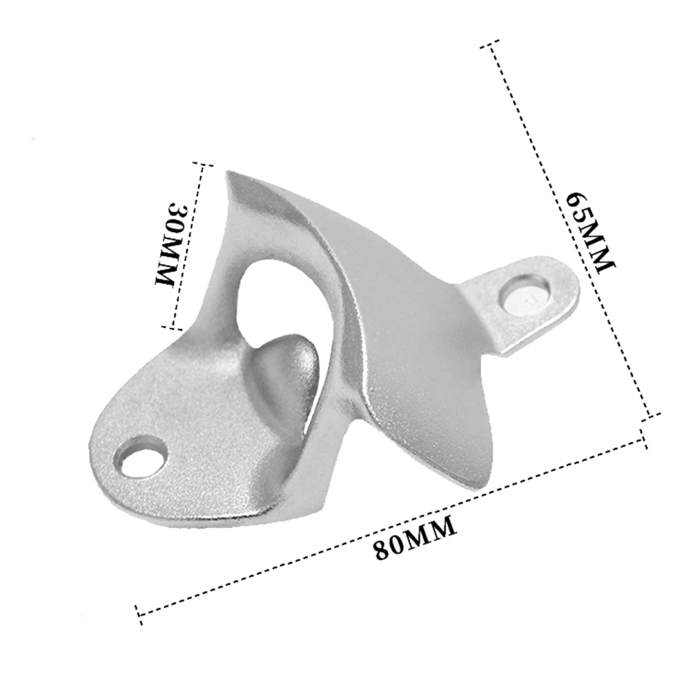 ABMS-Stainless Steel Bottle Opener Wall Mounted Beer Cap Catcher Storage Bucket Box With Screws For Kitchen Bar Holder Tool