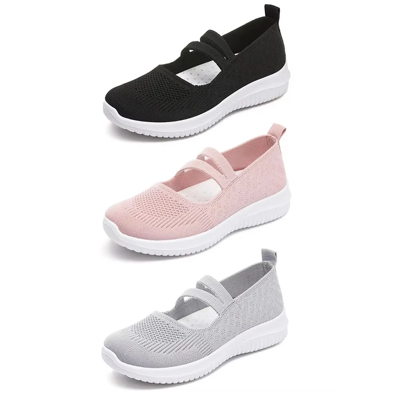 

Casual Ladies Vulcanized Shoes Sneakers Women's Loafers Mesh Comfortable Slip-on Flats Heeled Sandals Women's Home Shoes