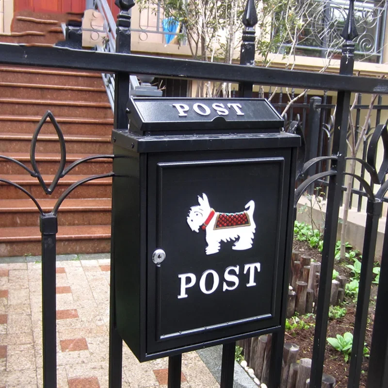European villa letter box outdoor rainwater mailbox wall with lock postbox large rural creative letter box Fairy garden decor
