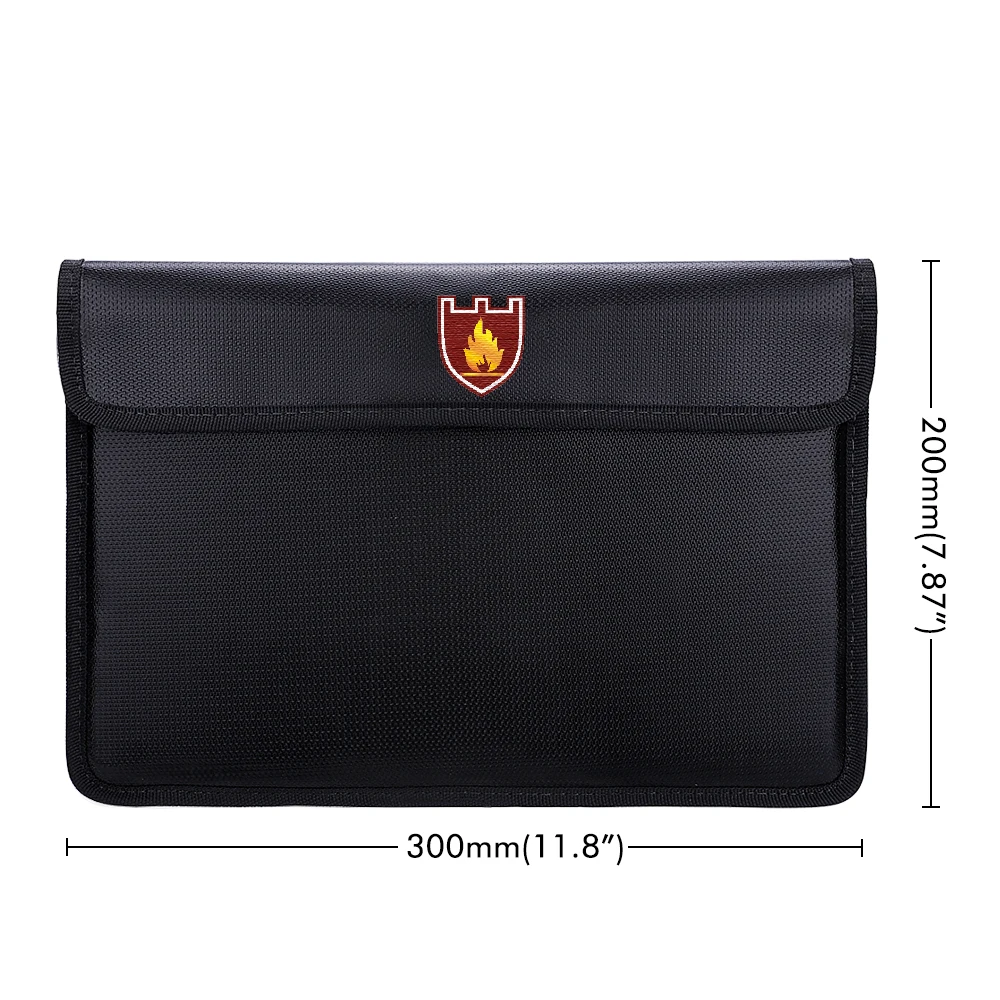 Double Layer Pocket Electronic Shielding Bag Fireproof Material File Organizer Bag Can Store Cell Phones Bank Cards Valuables