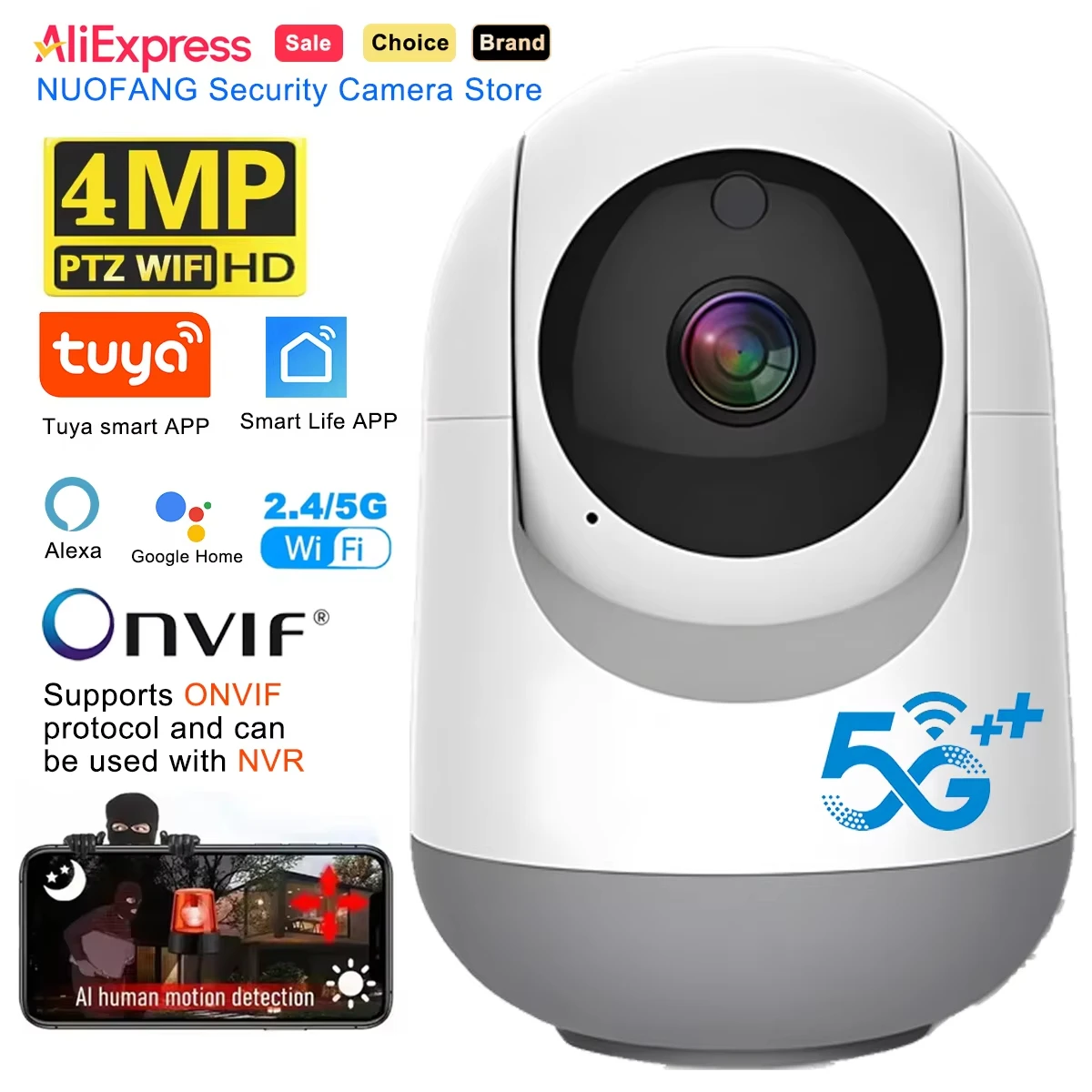 Smart Home Battery Camera Ezviz - كاميرا واي فاي تويا بدقة 4