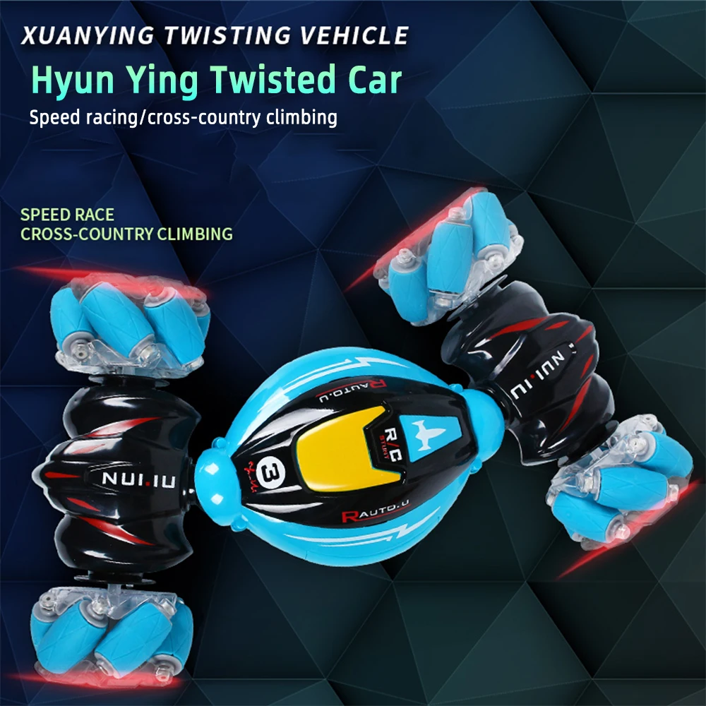 

360° Rotating LED Light Remote-Controlled Hill-Climbing Drift Car Electronic Toy for Adults and Children Gift