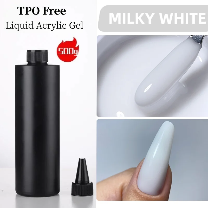 MSHARE 500g Liquid Acrylic Gel Acrygel TPO Hema Free Builder Nail Gel For Nails Extension Constuction Self Level Soak Off UV LED image 3