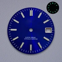 Cadran de montre de haute qualité, nouveau, 28,5 mm, logo S, effet soleil, compatible avec les mouvements japonais NH35/NH36, cadran vert luminescent, accessoires de modification de montre 2
