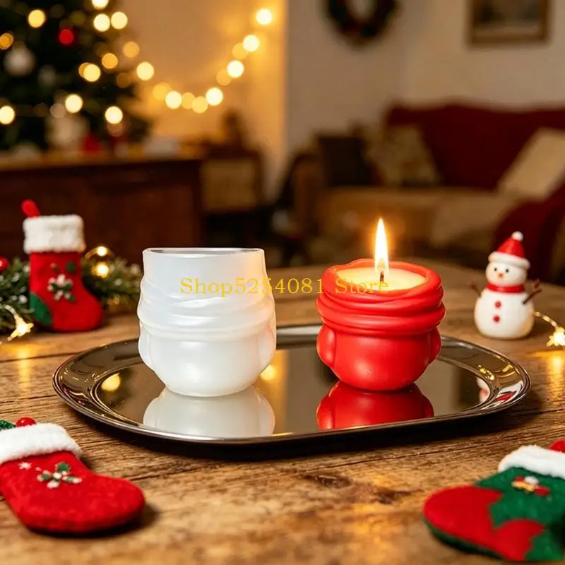 AXYC Detailed Santa Molds with Flexible Silicone Construction for Forming Christmas Cups, Helping with Release, and Repeat
