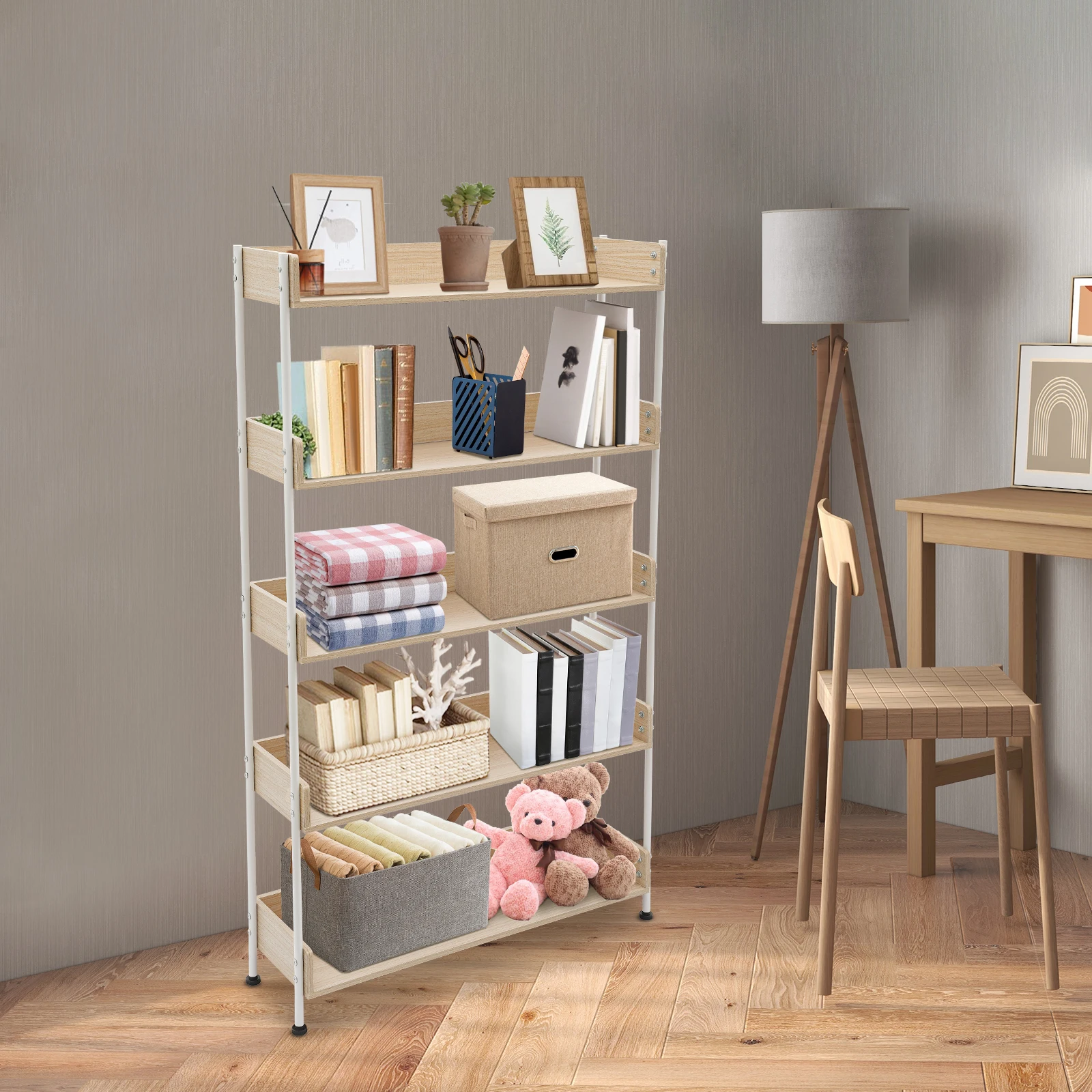 5-Tier Book Shelf with Oak Pan - Office Furniture For Sale 评论和价格