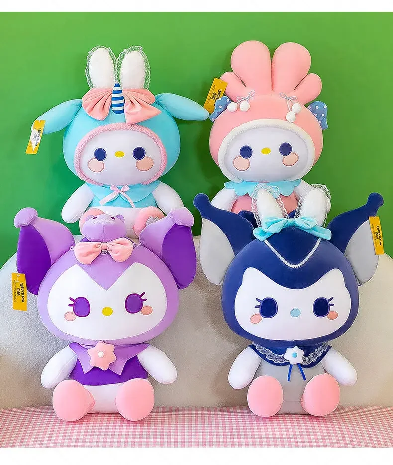 

Sanrio New Kuromi Plush Room Decor Anime Accessories Stuffed Animal Kawaii Cartoon Plushies Peluche Girls Birthday Xmas Gifts