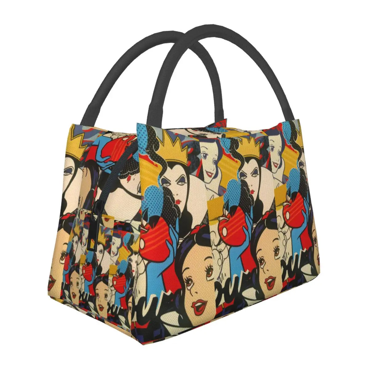 

Термосумка для обедов с изображением Белоснежки и злодеев, изолированная, для школы, для хранения бенто-боксов, термосумка-холодильник для еды