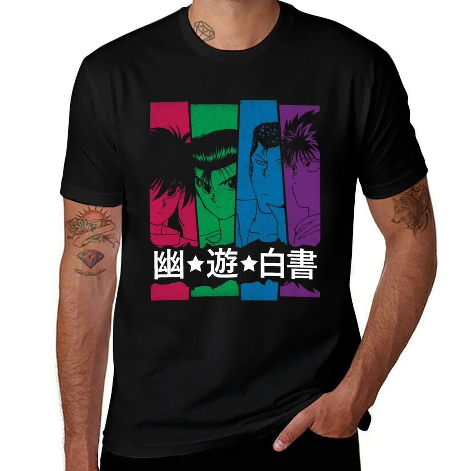 

cotton 100% cotton Yu☆Yu☆Hakusho T-Shirt funny t summer shirt shirts t (dark) men t luxury brand man shirt