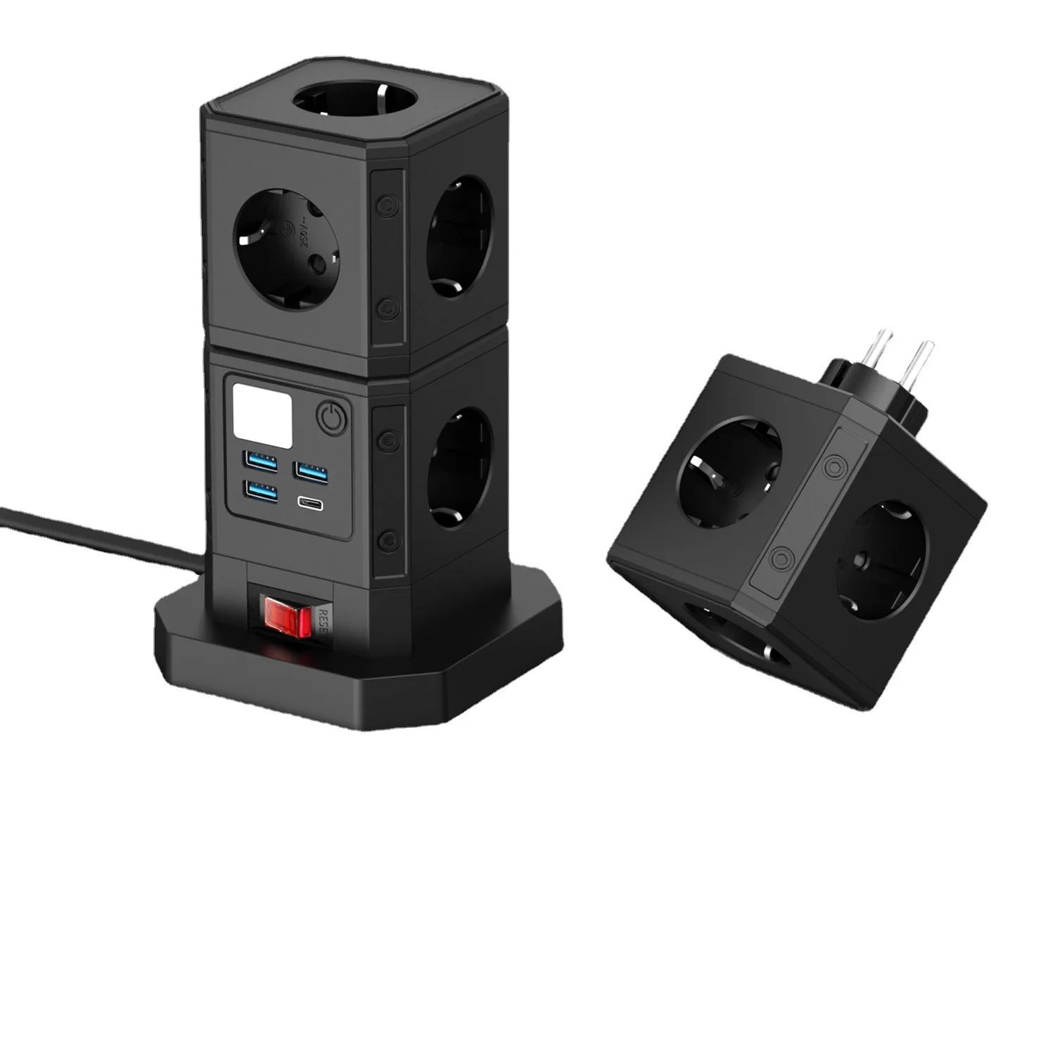 

Night light with USB port Rubik's cube can be split socket socket European standard European standard with cable multi-function