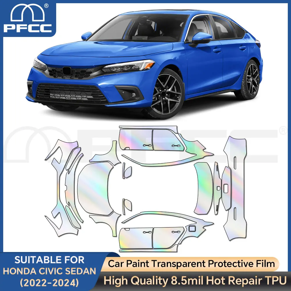 

ТПУ для Honda Civic Sedan 2022-2024, защитная пленка для автомобильной краски, прозрачная защитная наклейка на корпус из полипропилена, ремонтная пленка против царапин