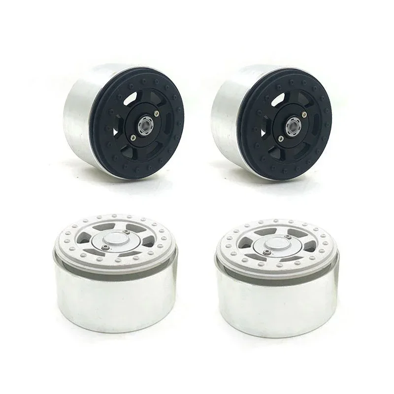 2PCS Metal Lock Tire Wheels For TRX-4 TRX-6 6X6 G63 G500 2.2 Inch Simulation Climbing Car General Model