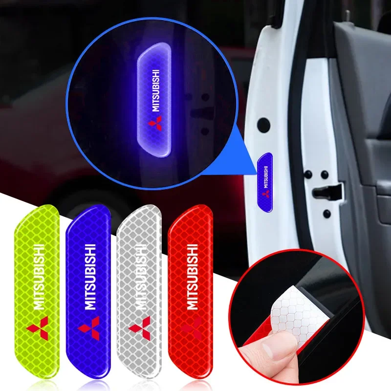 

Reflective safety warning stickers for car doors, compatible with Mitsubishi ASX, Lancer, Outlander, Pajero, Ralliart, Xpander M