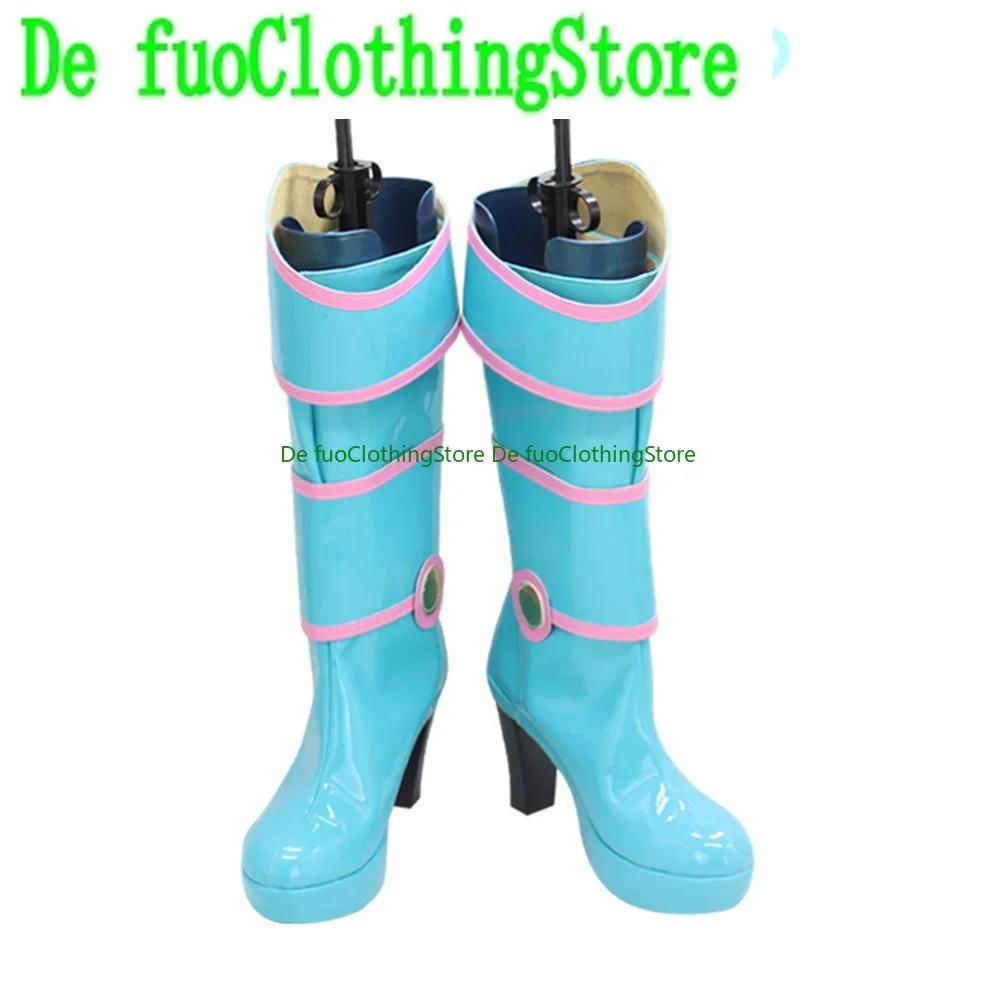 Defuo ﻿ Magician Girl  Magician Girl Yu-Gi-Oh Mana Cosplay Shoes Boots Anime Carnival Party Halloween Chritmas DefuoClothing