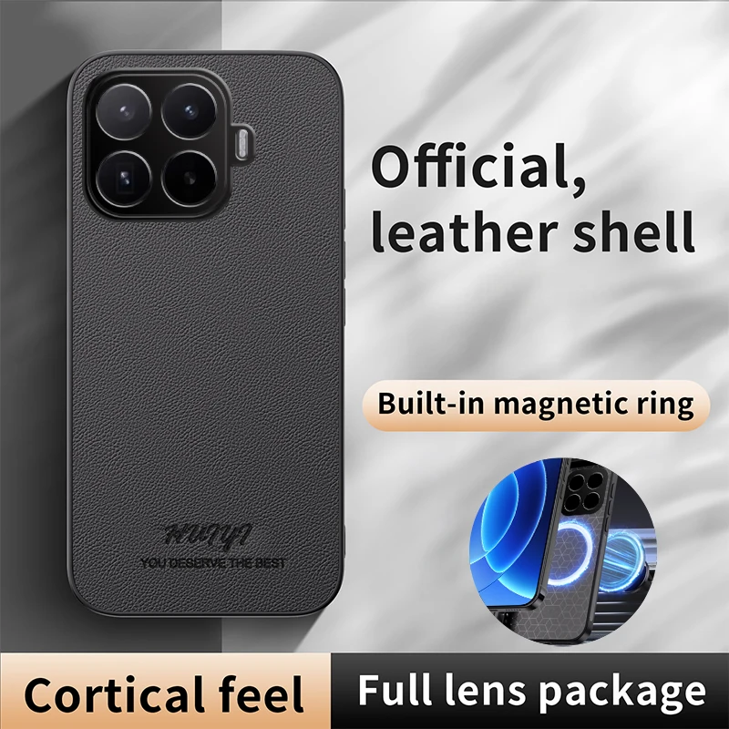 

For Xiaomi 17T Pro 15T Pro Case Magnetic Wireless Charging Luxury Leather Skin-friendly Shockproof Cover For Mi 14 T Pro Funda