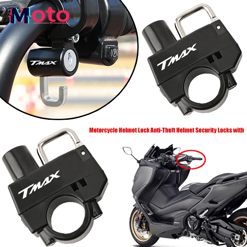 For Yamaha TMAX530 TMAX560 TMAX 530 560 SX DX Tech Max 2017-2023 2024 Motorcycle Accessories CNC Helmet Lock Anti-Theft Helmet