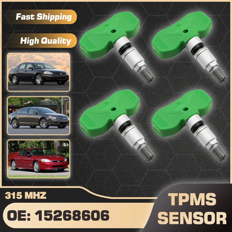 TPMS Tire Pressure Sensor 15268606 315 MHz For Chevrolet Impala 2006-2007 Chevy Malibu 2008-2012 Chevy Monte Carlo 2006-2007