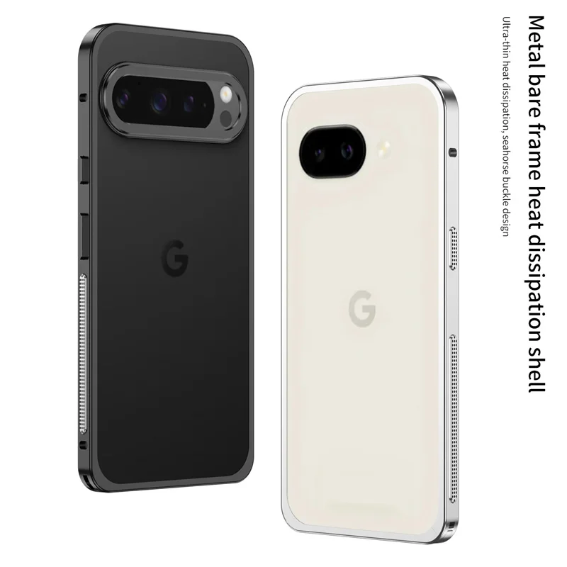 Cooling Case For Google Pixel 9 Pro XL Case Fashion Aluminium Alloy Metal Border Medium Frame Phone Cover For Pixel 9 9Pro 5G - Image 3