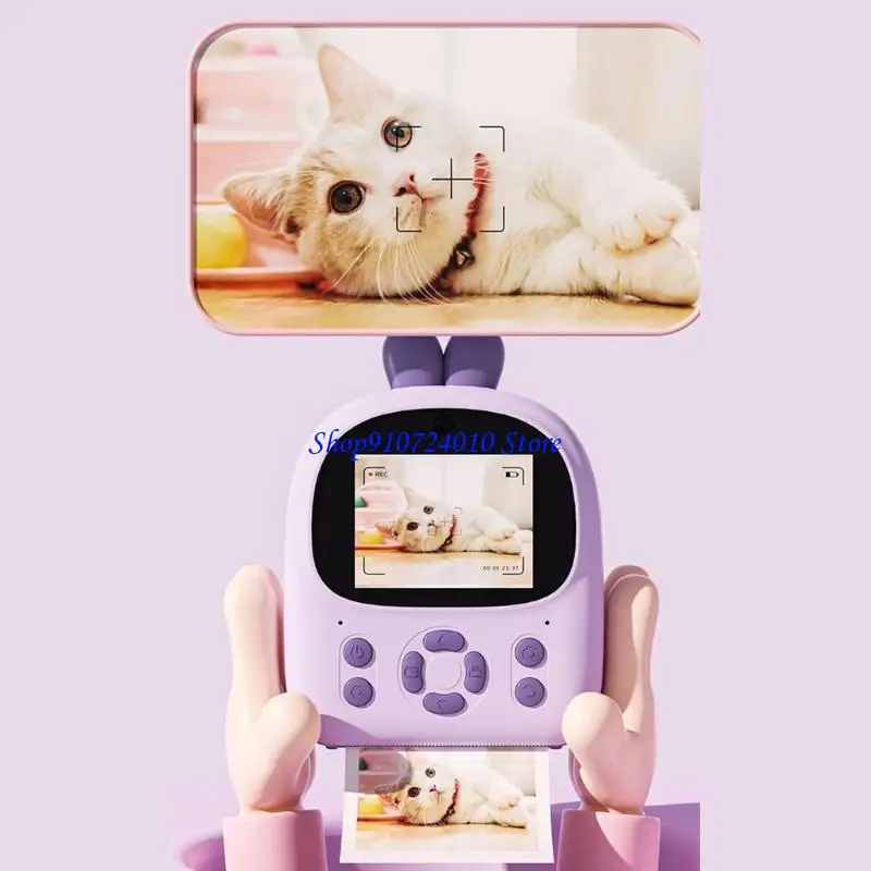 77HD Instantly Print Digital Camera Toy For Kids with 1080P Video Recording And Creative Doodles Functionality Educational Toy
