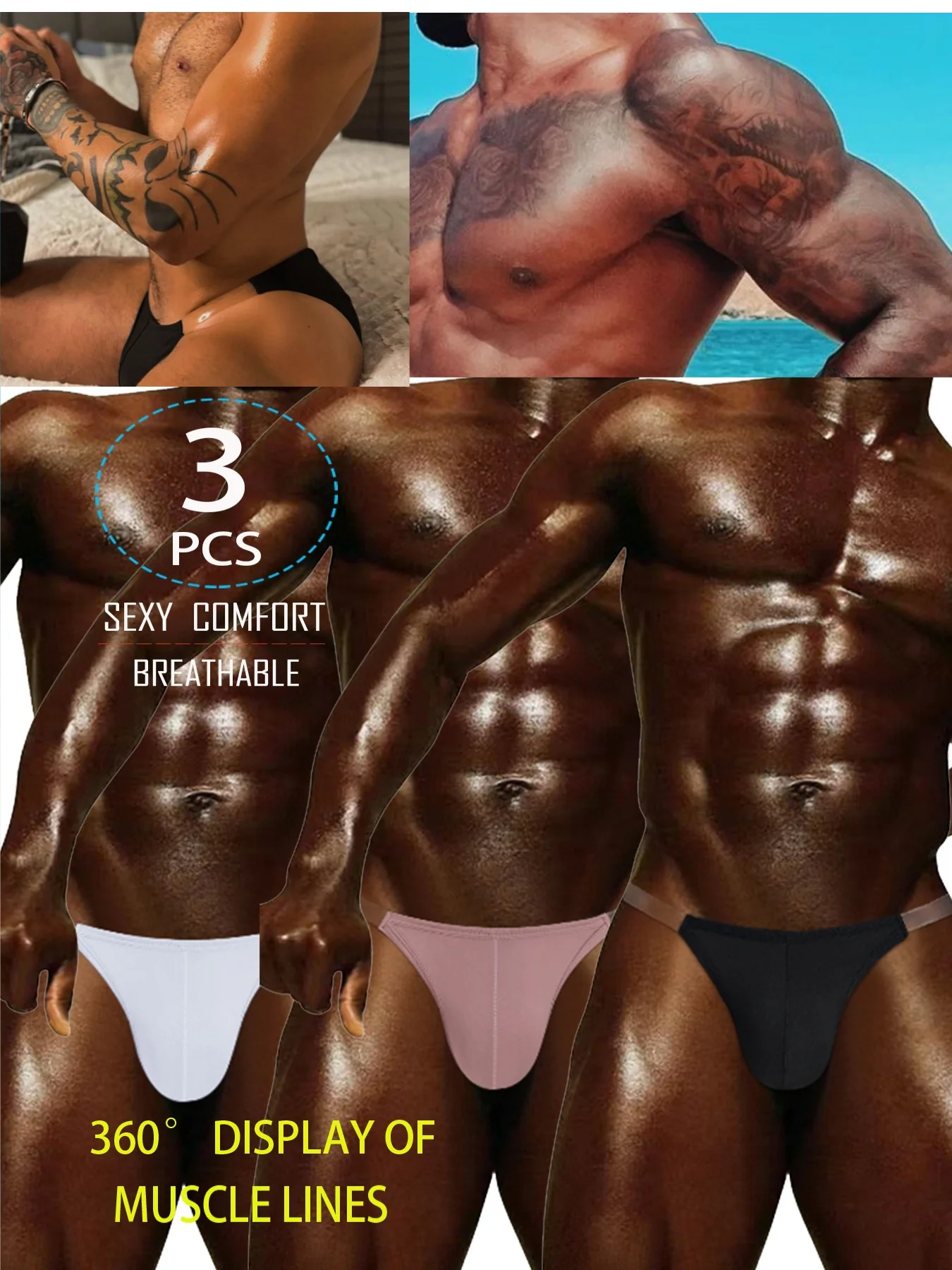 

Men's Sheer Waistband Modal Briefs - Contoured Pouch Lift & Support Quick-Dry Stretch Fit Trendy Comfort Underwear