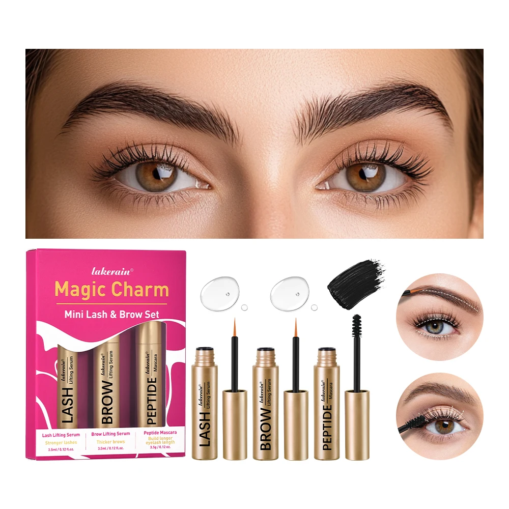 Professional Lash & Brow Set Include Lash Lifting Serum Brow Lifting Serum Peptide Mascara Strengthen Enchance Eyelashes Makeup