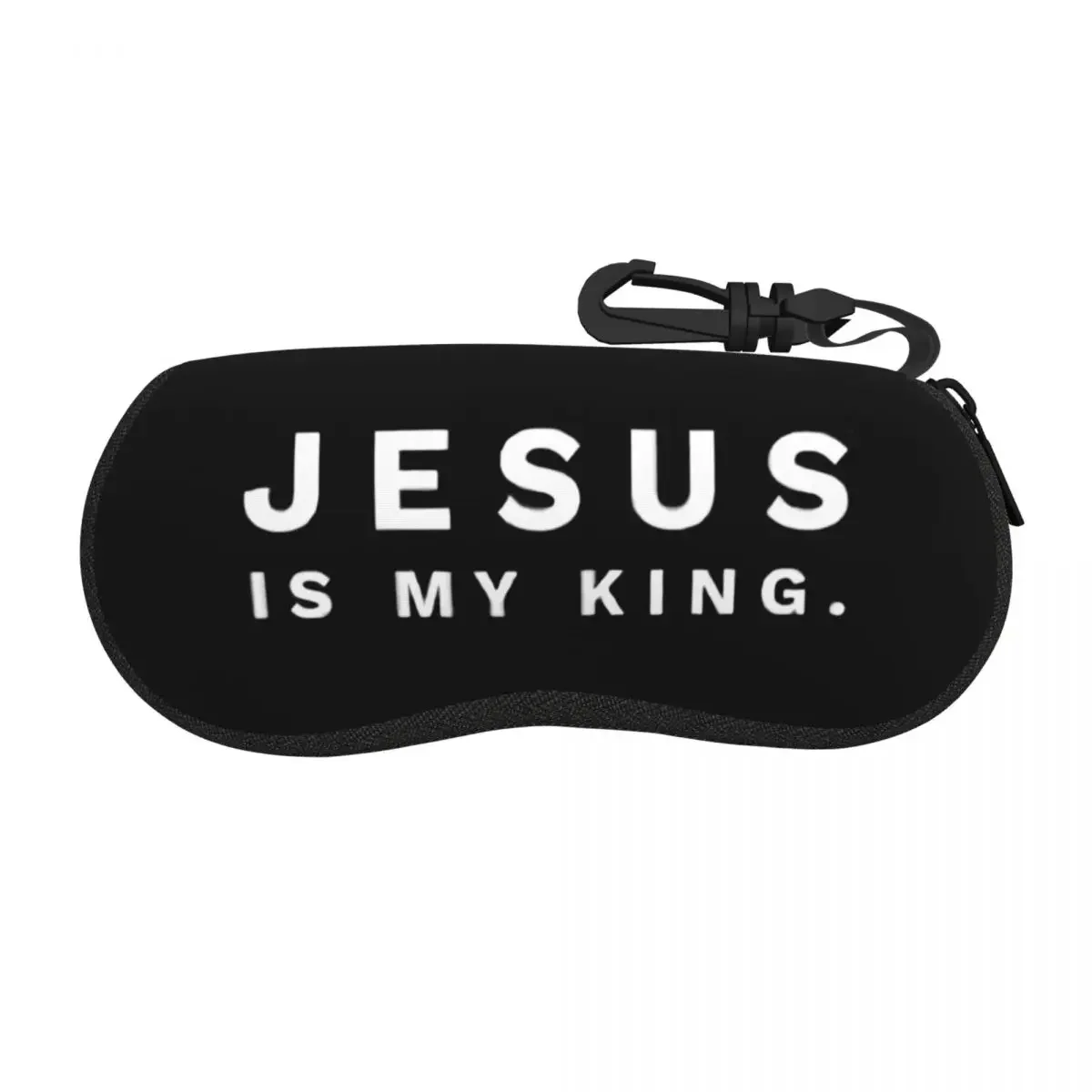 Custom Jesus Is My King kacamata hitam Soft Case My King Faith Christian God cangkang kotak pelindung kacamata untuk kacamata