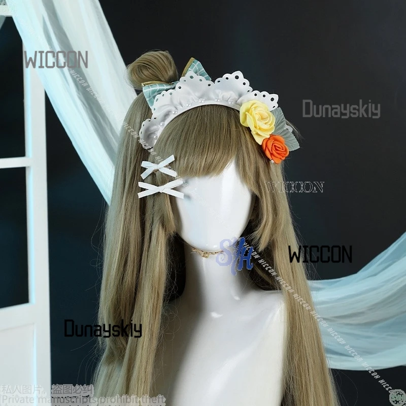 لعبة كوتوري مينامي التأثيرية أنيمي لوف لايف! زي كاواي الملاك الأزرق الأخضر منقوشة كعكة اللباس الحلو لوليتا الباروكات أجنحة الهالوين #4