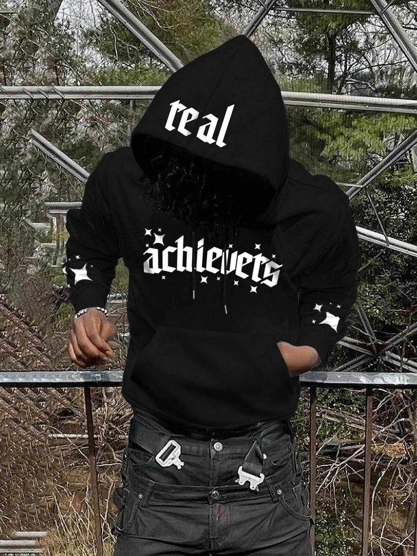 جديد الشارع الشهير الصليب هوديي البلوز الرجال فضفاضة تناسب ربيع الخريف نمط جديد عادية مريحة الشارع موضة قناع السترة