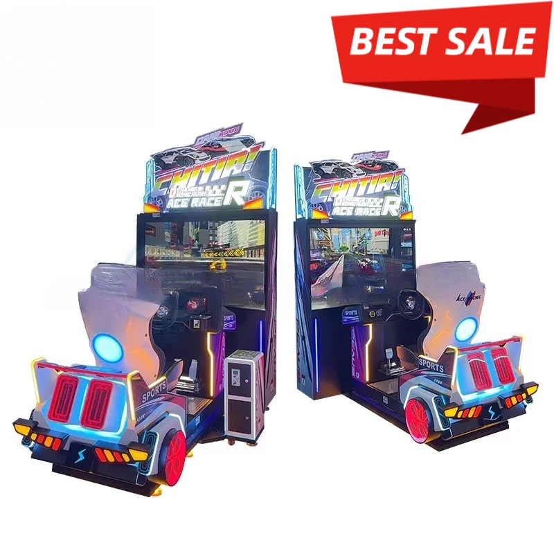 Ace Racing Coin Operated Arcade Driving Car Simulator Coin/Bill Acceptor English Language 110/220V for Game Centers Custom