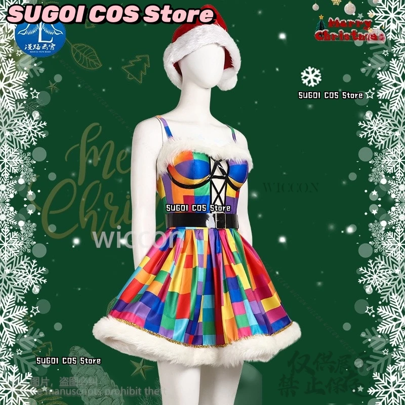 2024 Nuovo costume di Natale Vestito Lolita Cappello da Babbo Natale per la signora Claus Donne Ragazze Halloween Natale Fancy Party Cosplay Personalizzato